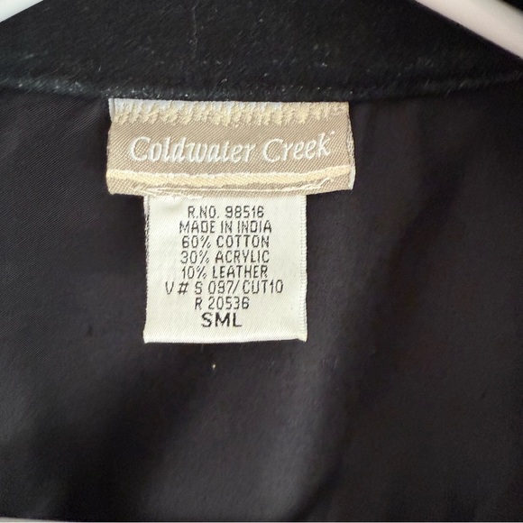 Coldwater Creek Women’s Small SweaterJacket Button Western Aztec Black Cream - Picture 5 of 10